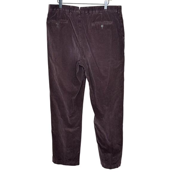 Lands' End Traditional Fit Chocolate Brown Corduroy Pants Straight Leg Winter 38 - Picture 2 of 9
